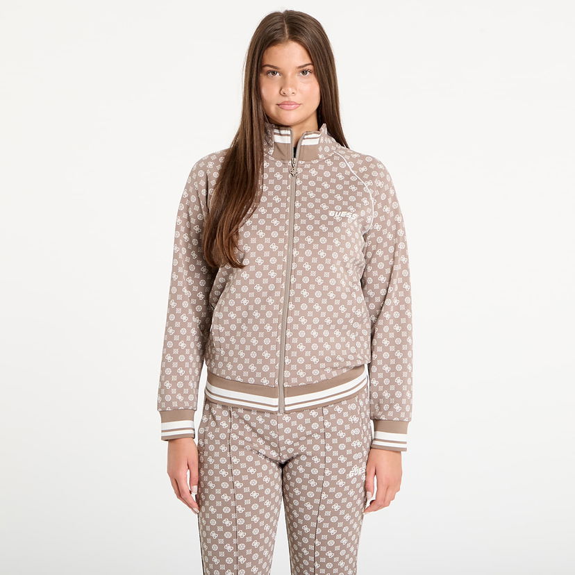 Dukserice GUESS GUESS Aggie Full Zip Sweatshirt Smeđa | V5YQ03KB212-P8HI