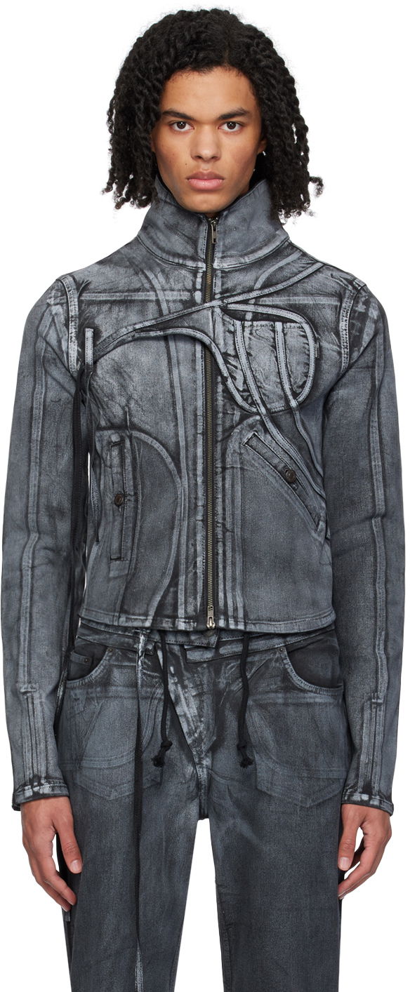 Jakna Ottolinger Ottolinger Fitted Denim Jacket Siva | 1703312