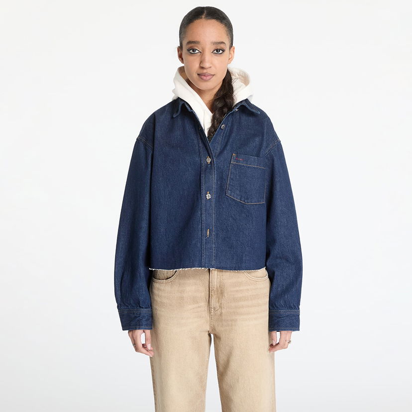 Košulja Tommy Hilfiger Tommy Jeans Cropped Denim Shirt Jacket Plava | DW0DW20567 1BK