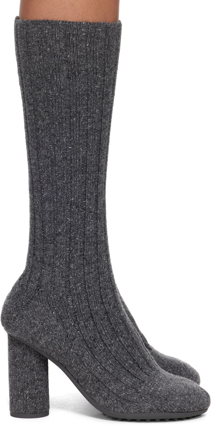 Čarape Bottega Veneta Bottega Veneta Atomic Knit Boots Siva | 775456 V3V00