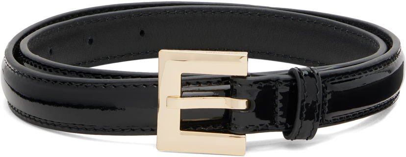 Pojasevi Anine Bing ANINE BING Nicola Patent Leather Belt Crna | A-12-11375-BLK1
