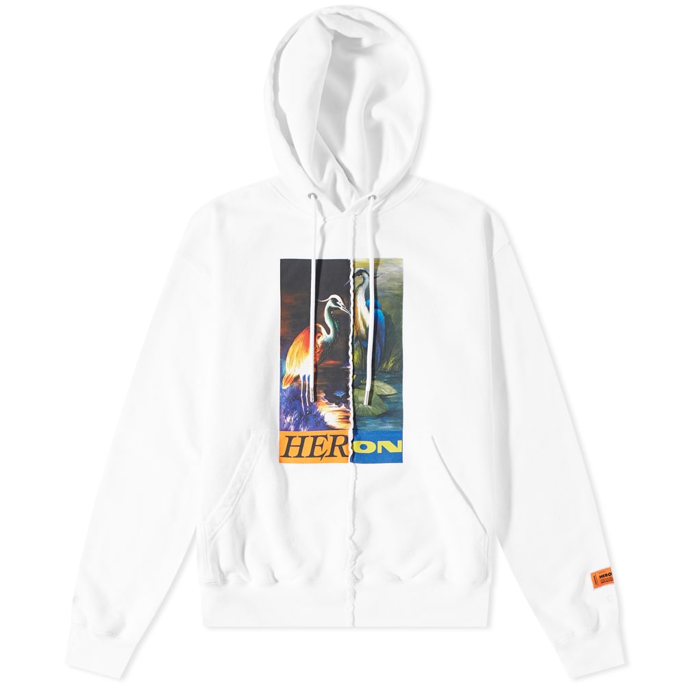 Dukserice HERON PRESTON Regular Split Hoodie Bijela | HMBB021F21JER0010122, 0