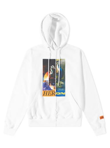 Dukserice HERON PRESTON Regular Split Hoodie Bijela | HMBB021F21JER0010122