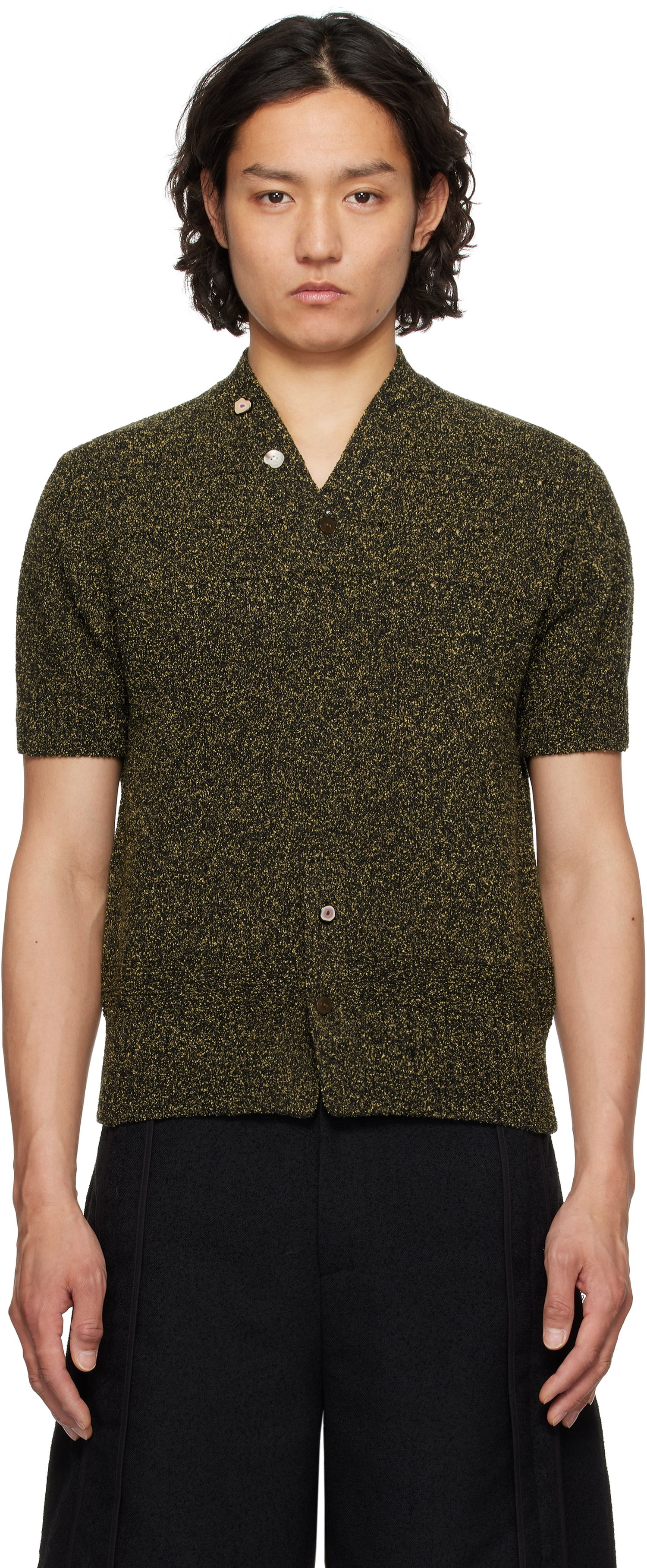 Džemper ADER ERROR ADER error 0502 Short Sleeve Knit Polo Crna | BO01SSKT0502BK, 0