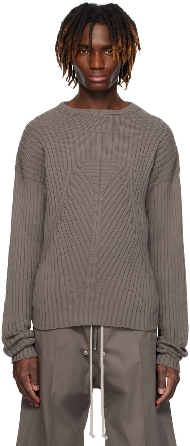 Džemper Rick Owens Rick Owens Hollywood Round Neck Sweater Siva | RU01E5664 KEC, 0