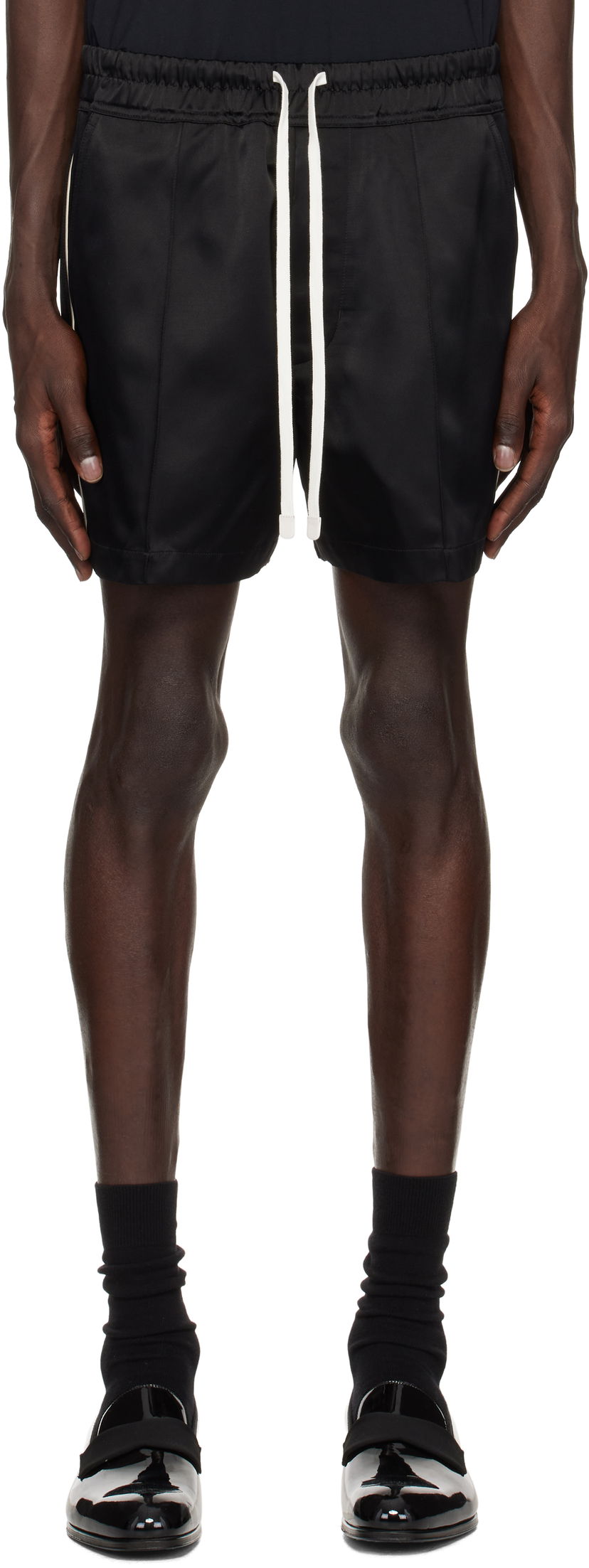 Kratke hlače Tom Ford Tom Ford Shiny Satin Shorts Crna | SSC002-FMV031S25
