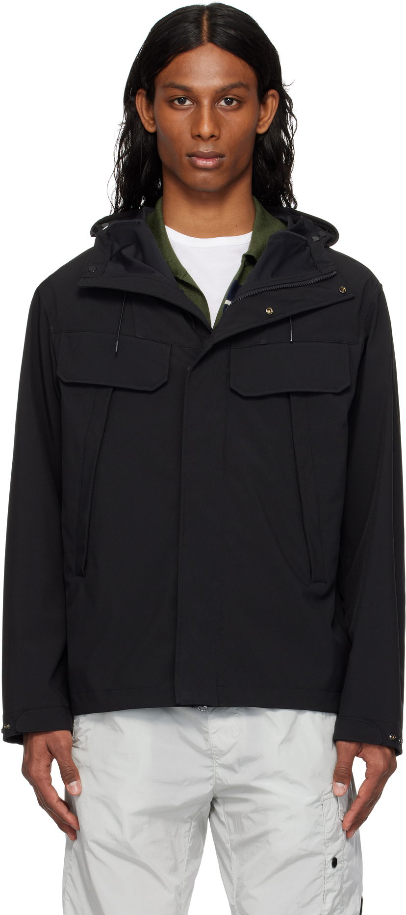 Vjetrovka C.P. Company C.P. Company Shell-R Double Pocket Goggle Jacket Crna | 18CMOW003A-005968A