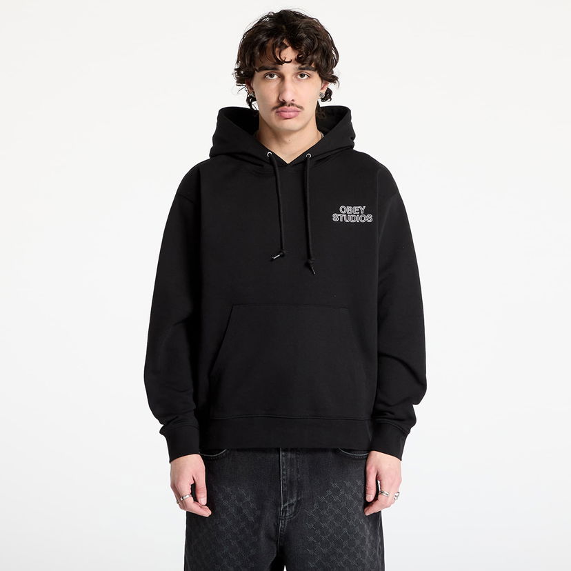 Dukserice OBEY OBEY Studios Palette Hoodie Crna | 117464052-BLK