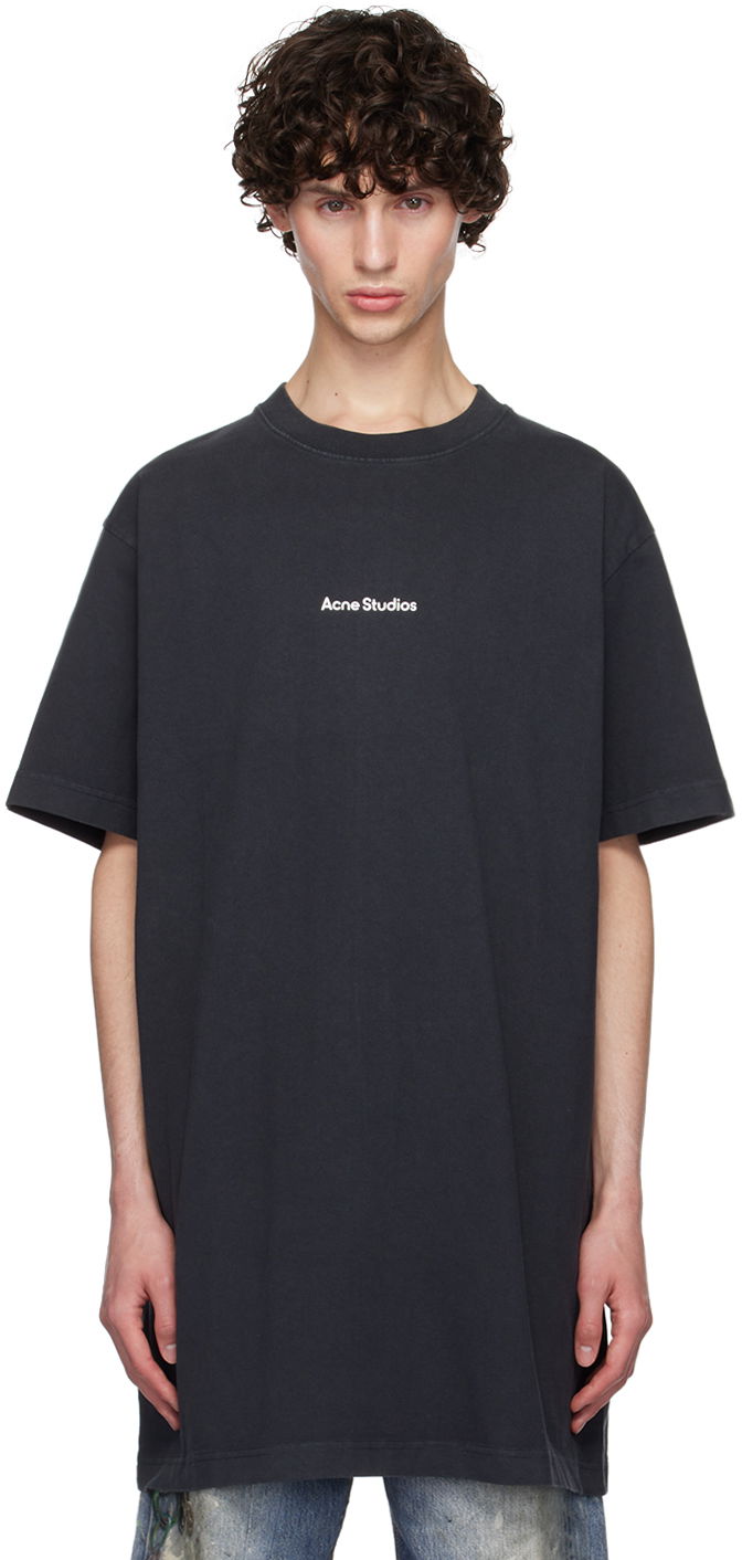 Majica kratkih rukava Acne Studios Black Printed T-Shirt Crna | C20008-