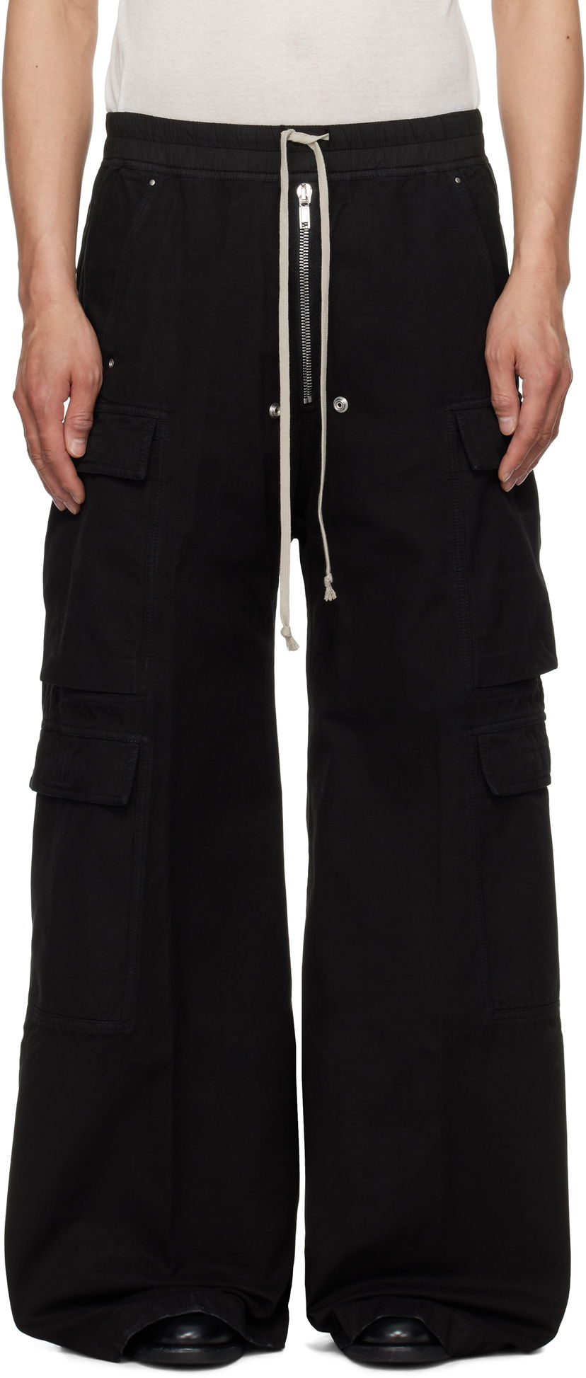 Cargo hlače Rick Owens Rick Owens DRKSHDW Hollywood Double Cargo Jumbo Belas Pants Crna | DU01E3398 CVS