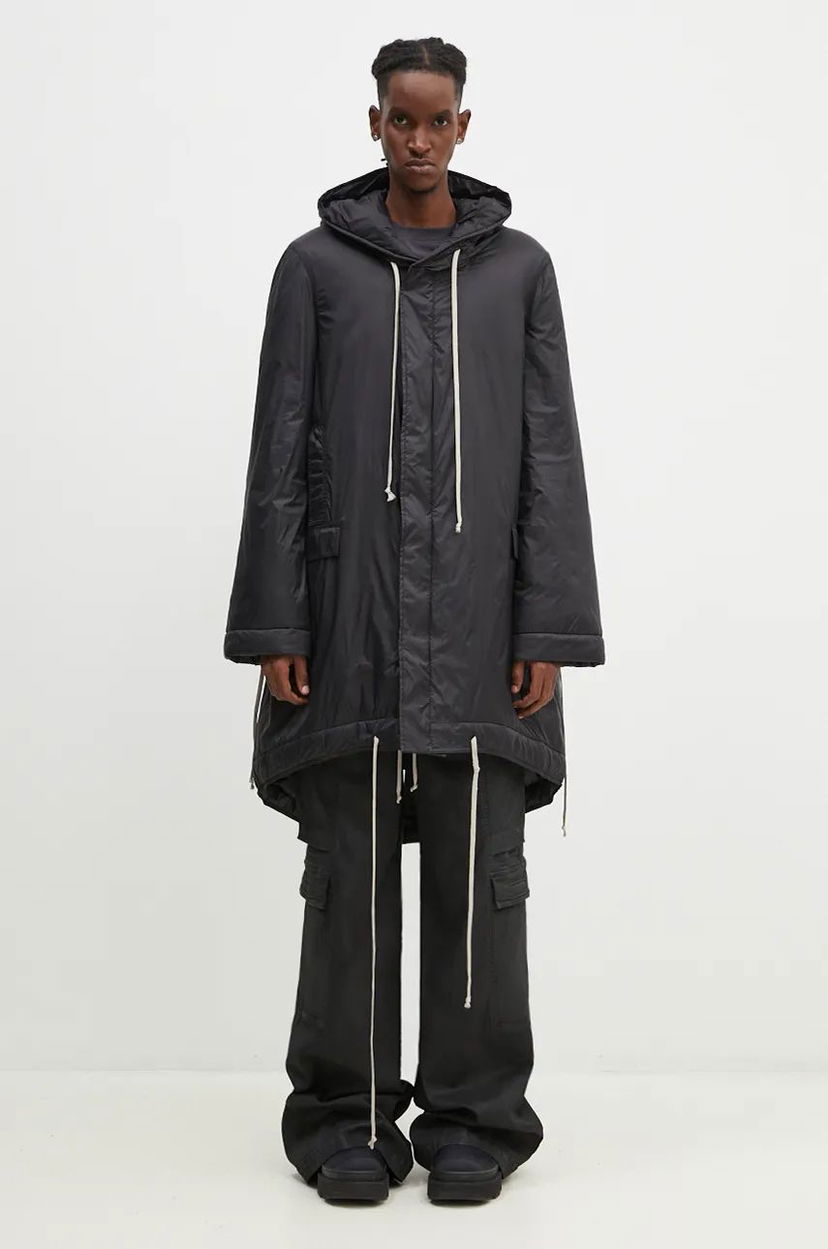 Parka Rick Owens Fishtail Parka Crna | DU02D2950.NP