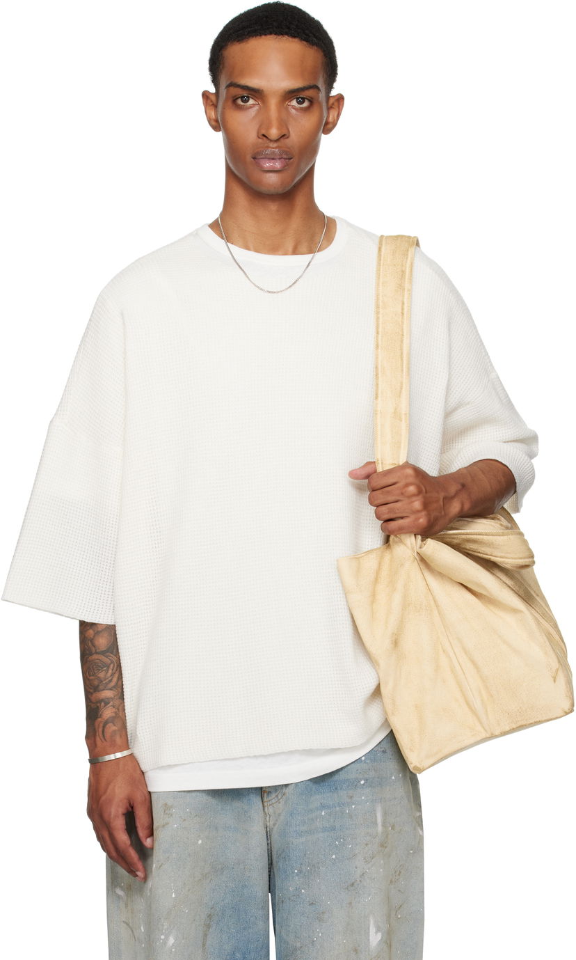 Majica kratkih rukava Fear of God Fear of God ESSENTIALS Waffle Short Sleeve T-Shirt Bijela | 192SP256154F