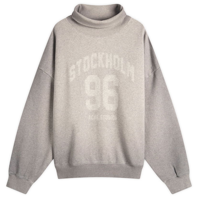 Dukserice Acne Studios Fady College High Neck Sweatshirt, Size Large Siva | AI0166-990