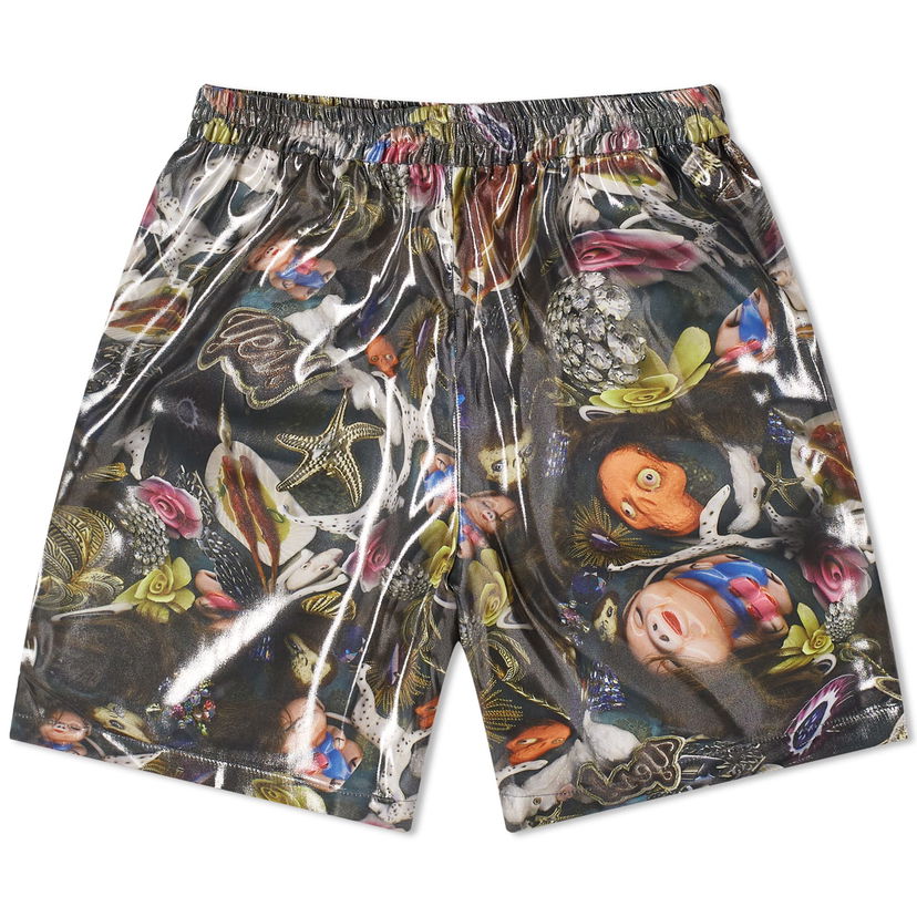 Kratke hlače Acne Studios Rudent Foiled Print Shorts Crna | BE0151-BDZ