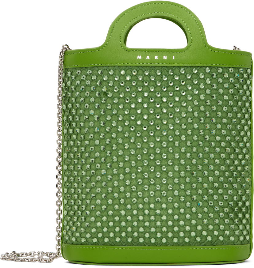 Ručna torbica Marni Mini Bucket Bag With Crystals Zelena | PHMO0039Q2 P6450