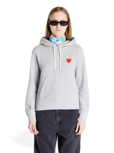 Dukserice Comme des Garçons PLAY Hoodie Siva | AZT169-051-1 grey