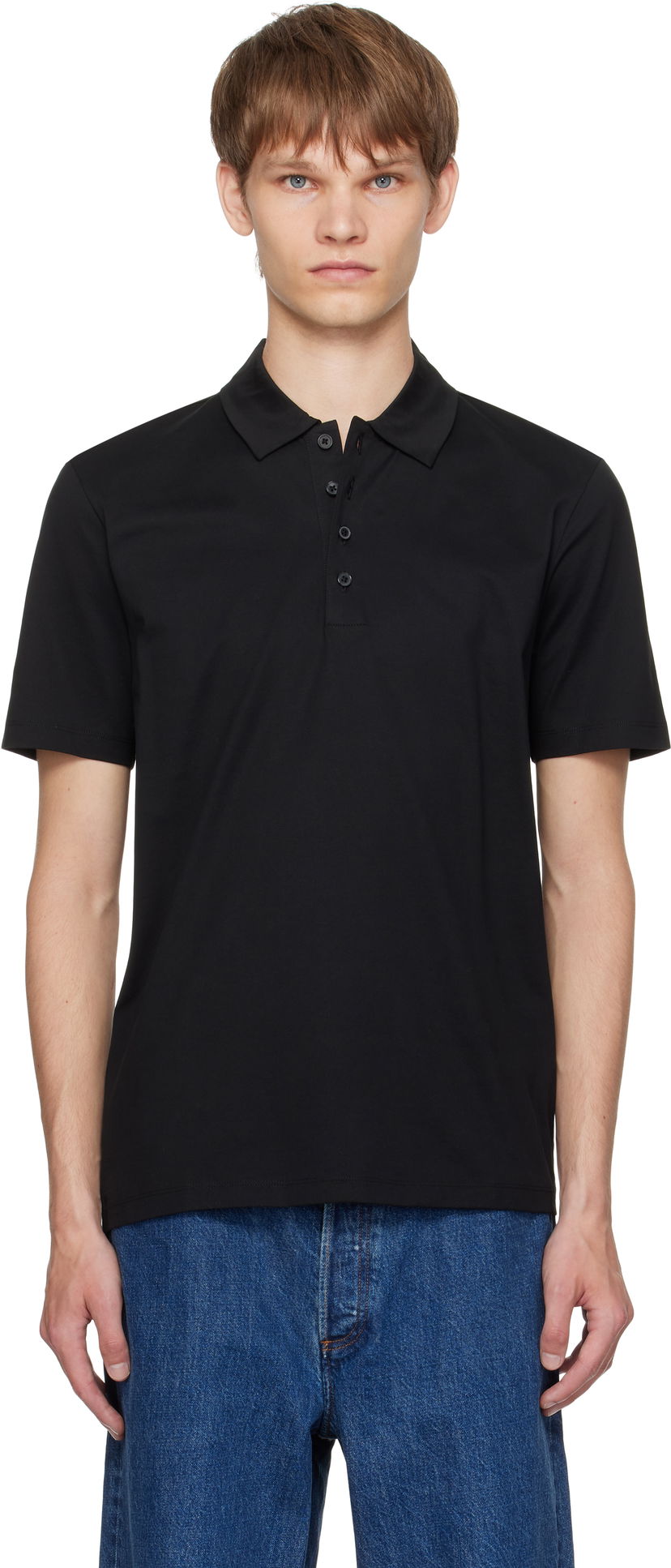 Polo majica BOSS Hugo Slim-Fit Mercerized Cotton Polo Crna | 50544276