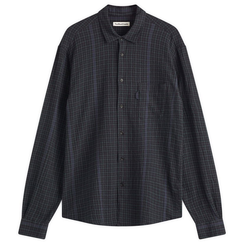 Košulja YMC YMC Curtis Check Shirt, Size Large Crna | P2YAH-01