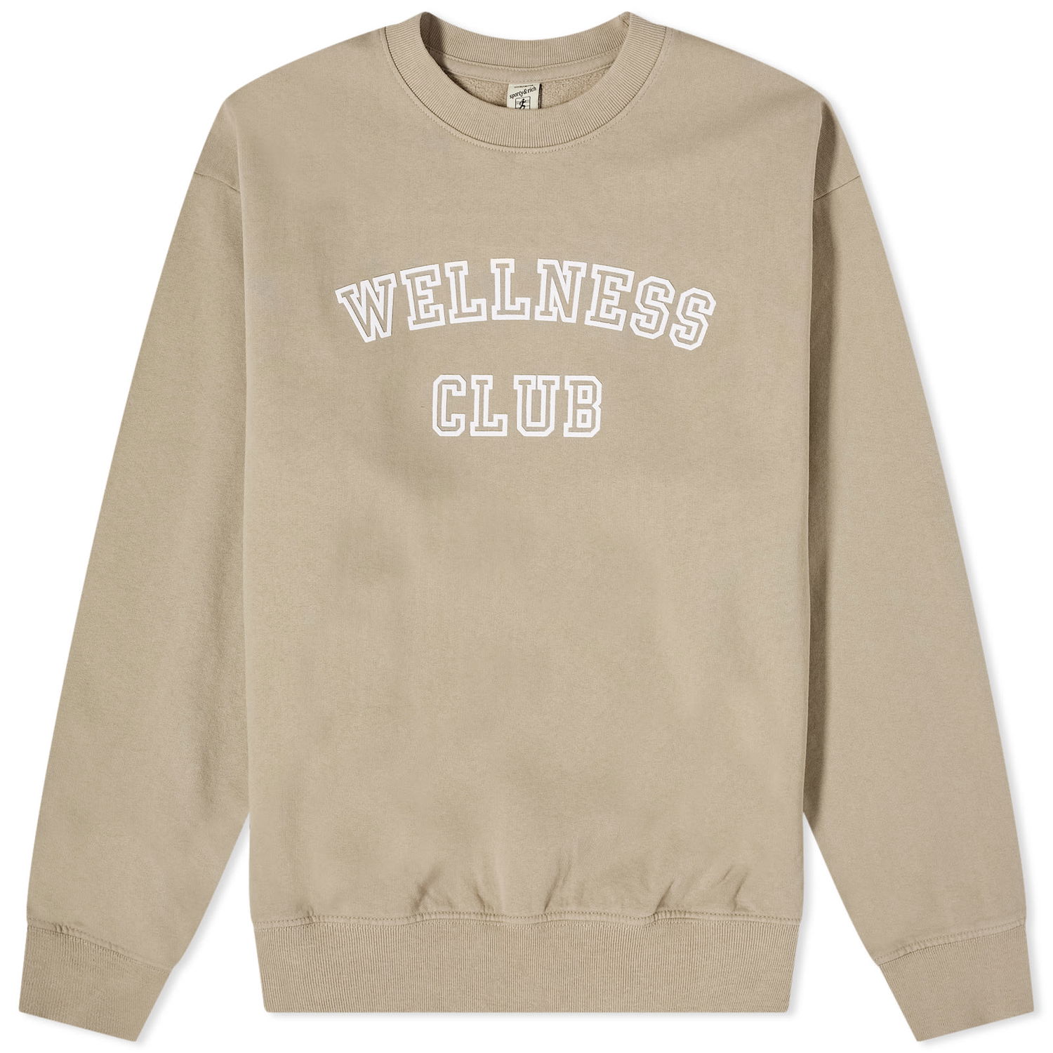 Džemper Sporty & Rich Wellness Club Flocked Crew Sweat Bež | CRAW2340EL, 0