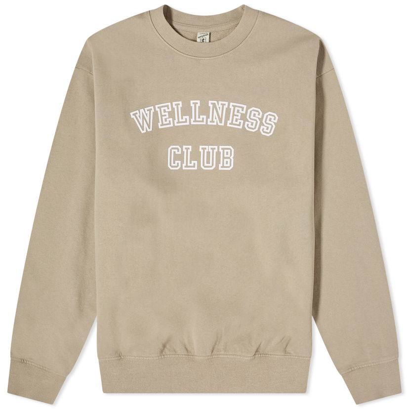 Džemper Sporty & Rich Wellness Club Flocked Crew Sweat Bež | CRAW2340EL