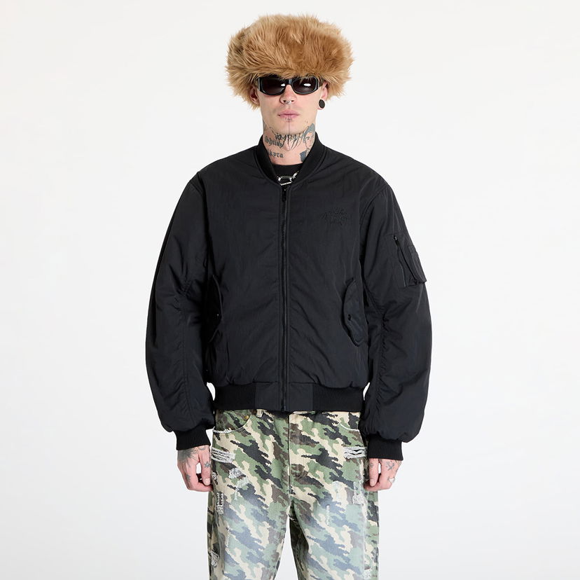 Bomber jakna Footshop PROSTO x Oversized Bomber Jacket Crna | FTSHP_412