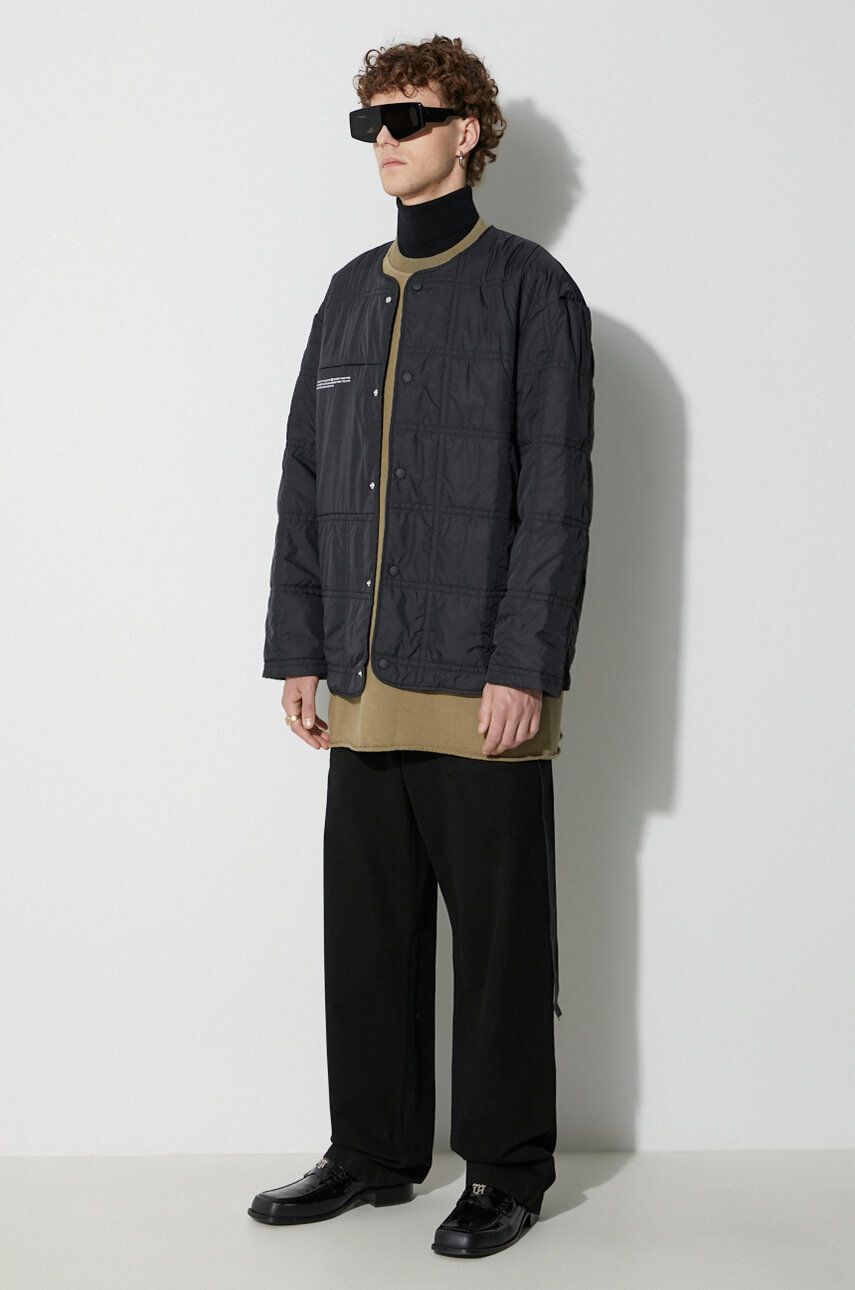 Pernata jakna PANGAIA Pangaia Quilted Liner Jacket Crna | 10000529, 1