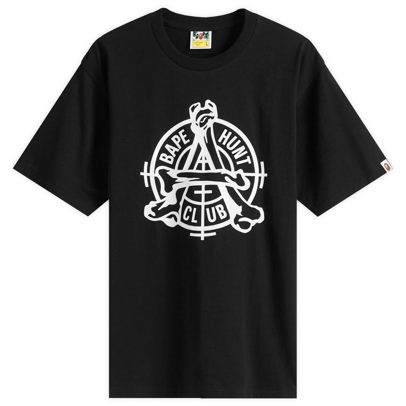 Majica kratkih rukava BAPE Bathing Ape Hunt Club Tee Small Crna | 001TEL801053M-BLK