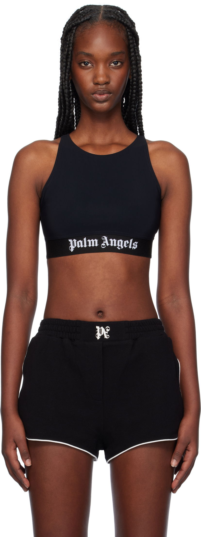Majica bez rukava Palm Angels Classic Logo Sport Top Crna | PWVO024C99FAB0011001