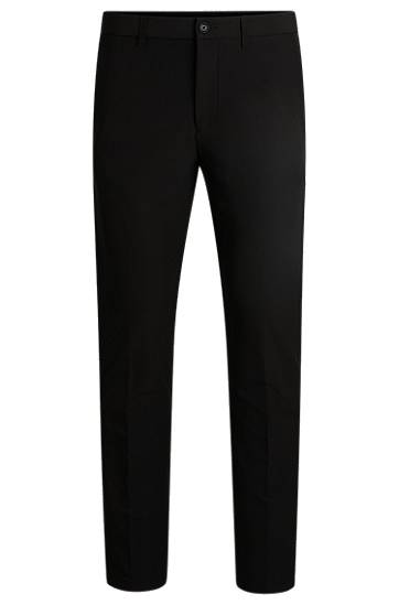 Hlače BOSS Slim-Fit Water-Repellent Stretch Trousers Crna | 50534303
