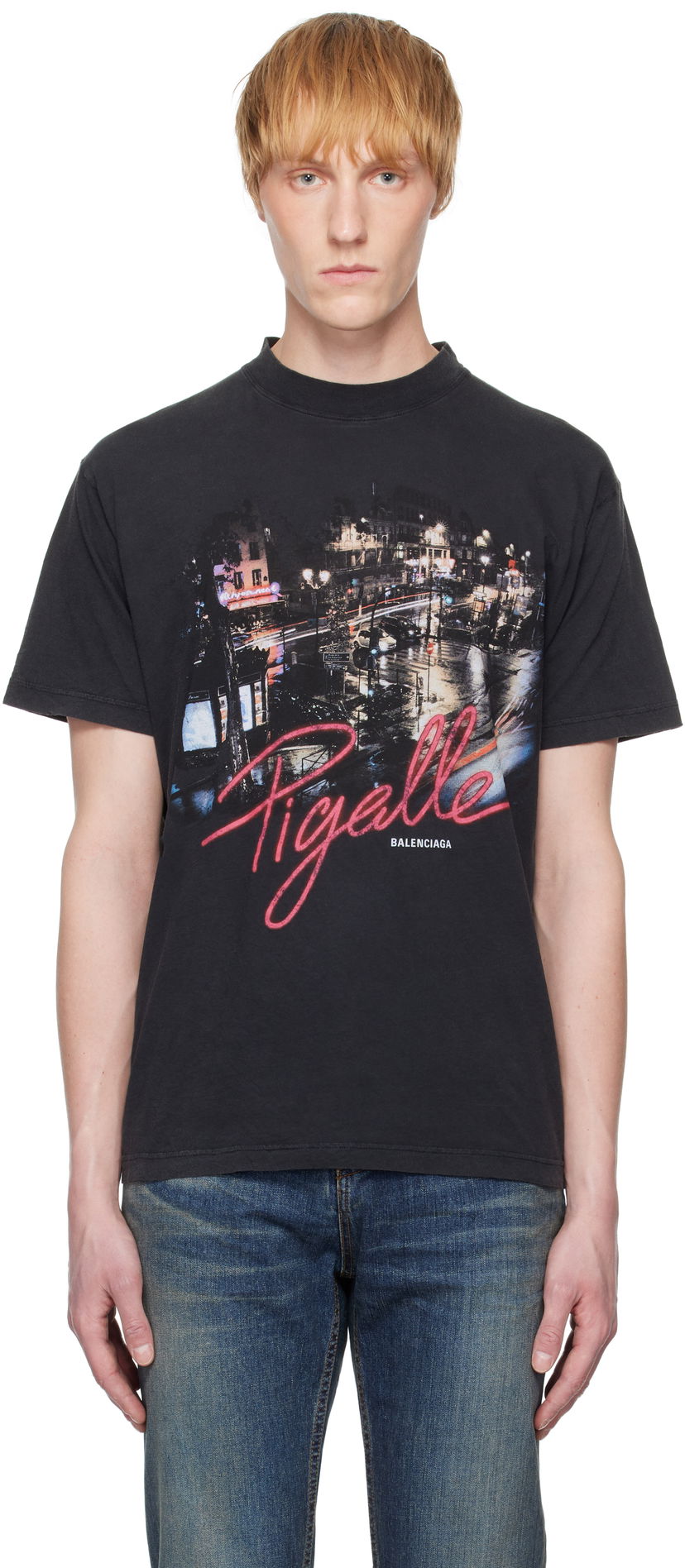 Majica kratkih rukava Balenciaga Balenciaga 'Pigalle' Small Fit T-Shirt Crna | 809122TRVO1