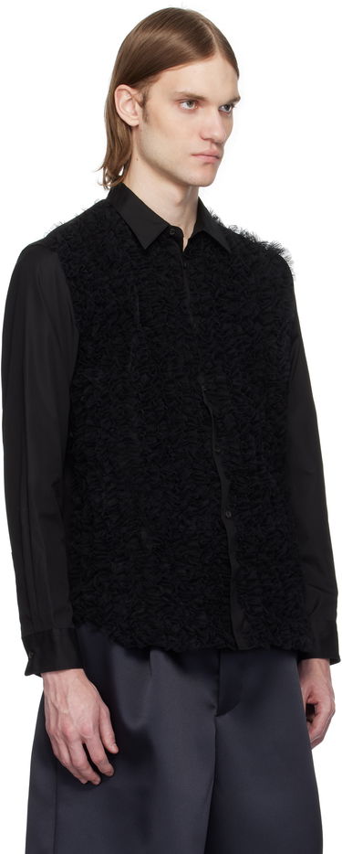 Košulja Comme des Garçons Homme Plus Cotton Broad & Nylon Tulle Shirt Bijela | PO-B025-051, 4
