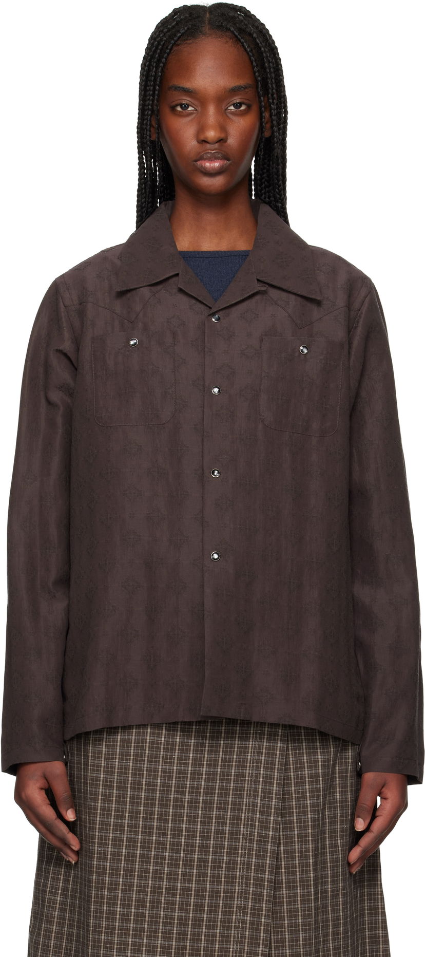 Košulja Needles Needles Cowboy One-Up Shirt Smeđa | QV254