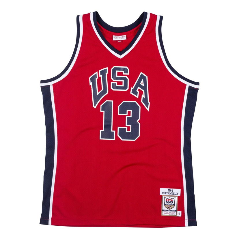Dres Mitchell & Ness Team USA 1984 Chris Mullin Basketball Jersey Crvena | AJY4AC19079-USASCAR84CMU