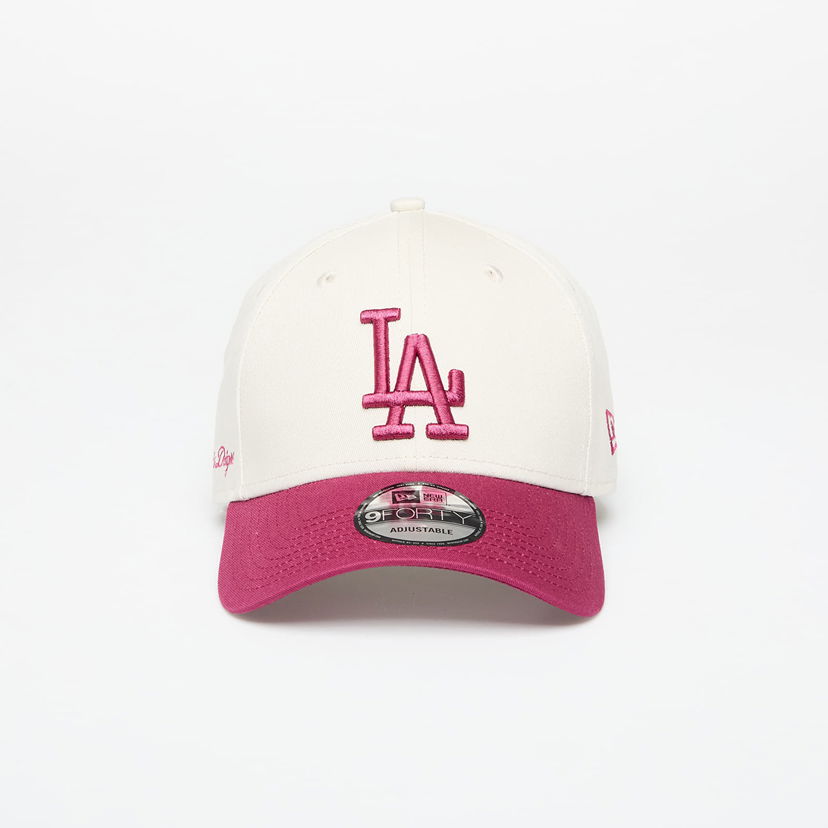 Kapa New Era Los Angeles Dodgers 9FORTY Side Script Adjustable Cap Bijela | 60667556