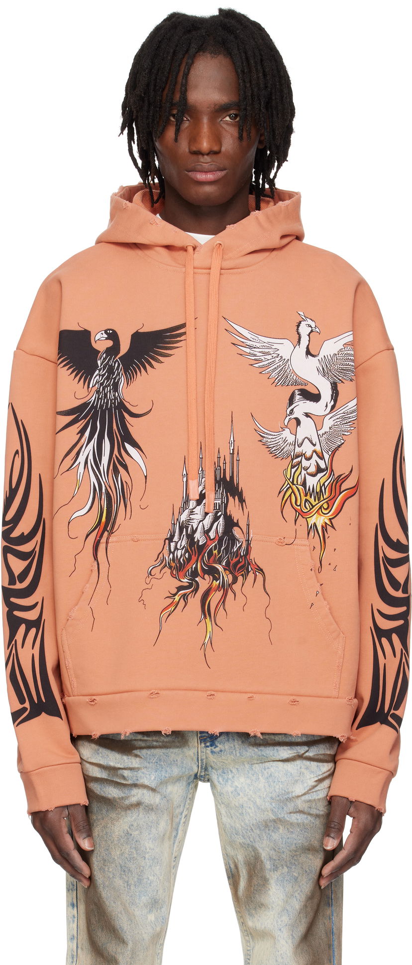Dukserice Who Decides War Who Decides War Nefarious Winged Graphic Hoodie Narančasta | 1110400004SS25