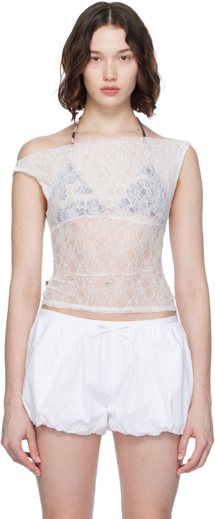 Majica bez rukava Miaou Miaou Lani Lace Top Bijela | 7114SLCDOV