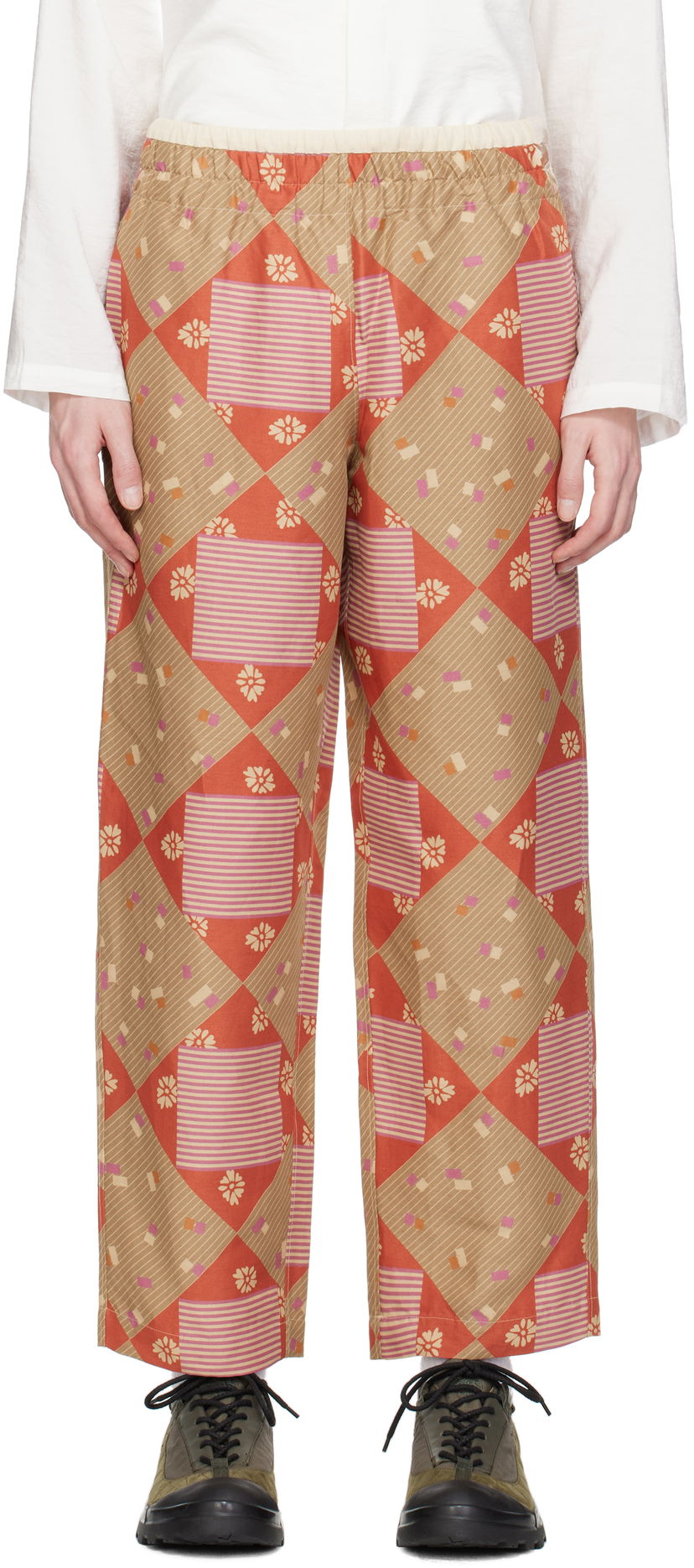 Trenirka Ranra RANRA Print Collector Trousers Narančasta | AMSS25TP01605