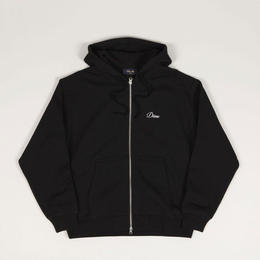 Dukserice Dime Dime Cursive Zip Hoodie Crna | DIME2SP2547BLK