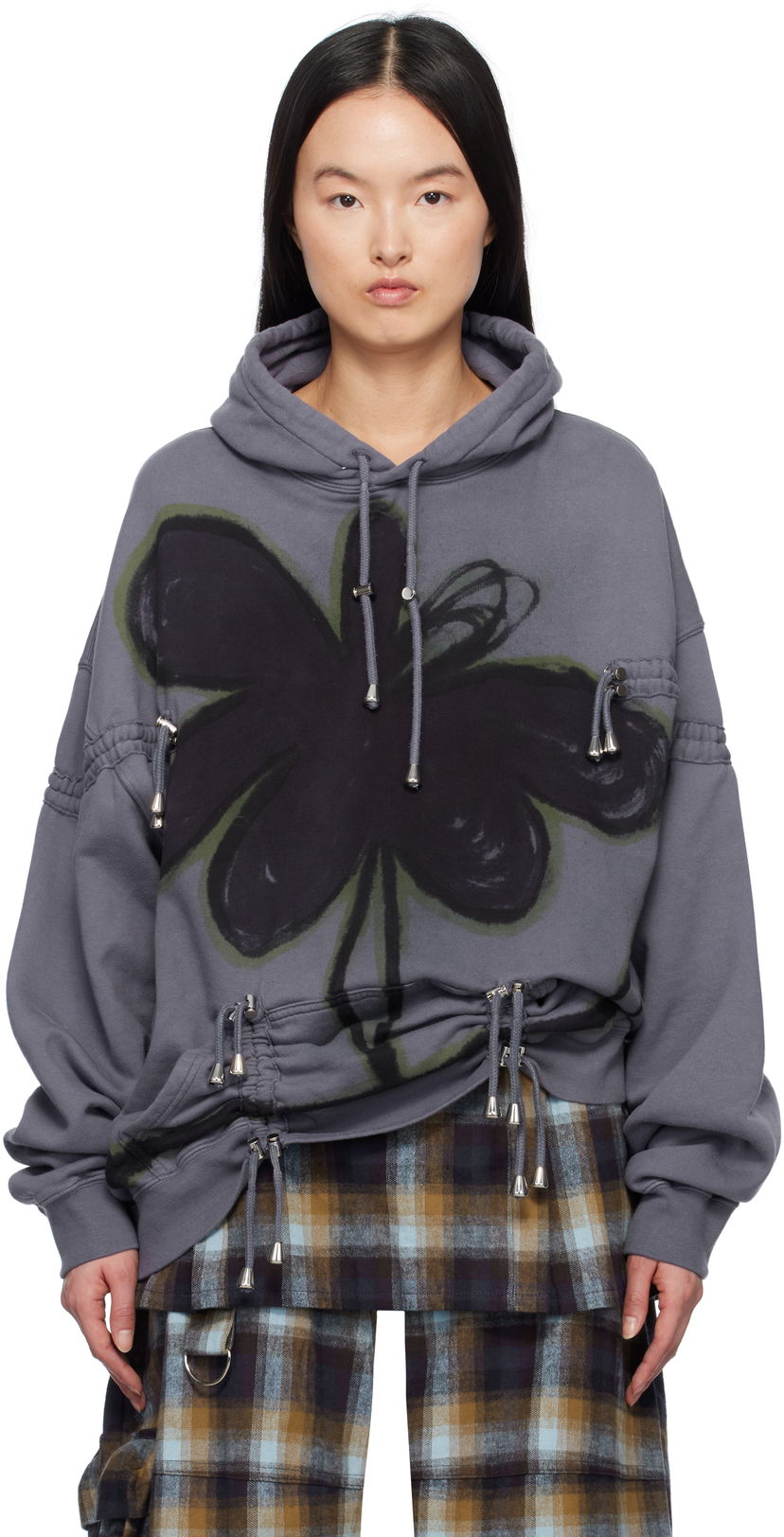 Dukserice Collina Strada Collina Strada Burst Hoodie with Drawstrings Siva | XX8012