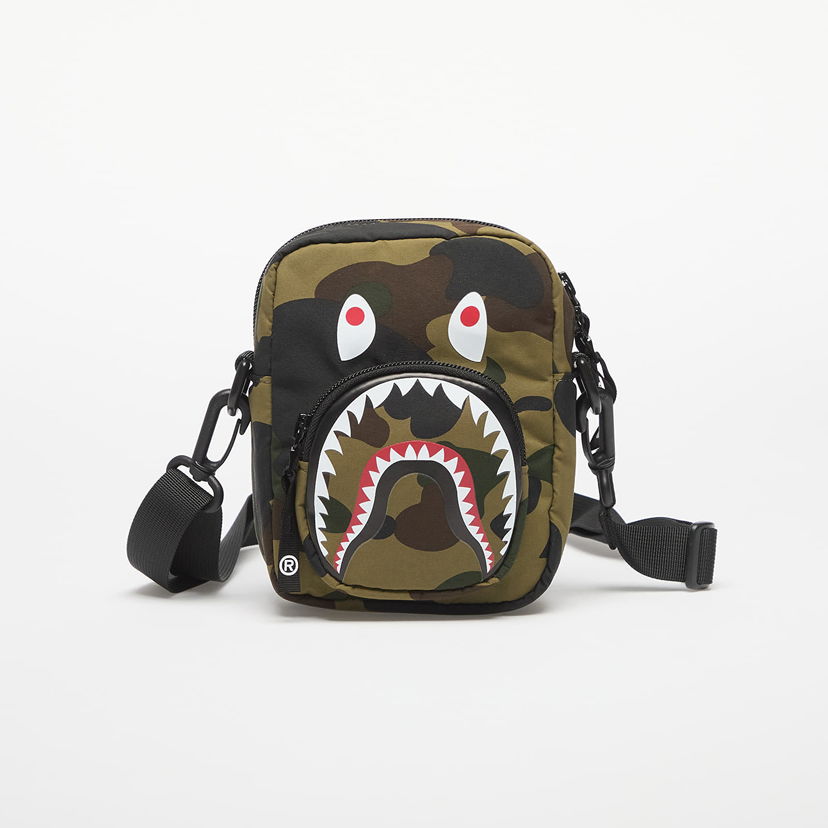 Torba za rame BAPE A BATHING APE 1St Camo Shark Mini Shoulder Bag Zelena | 001SGL301021MGRN