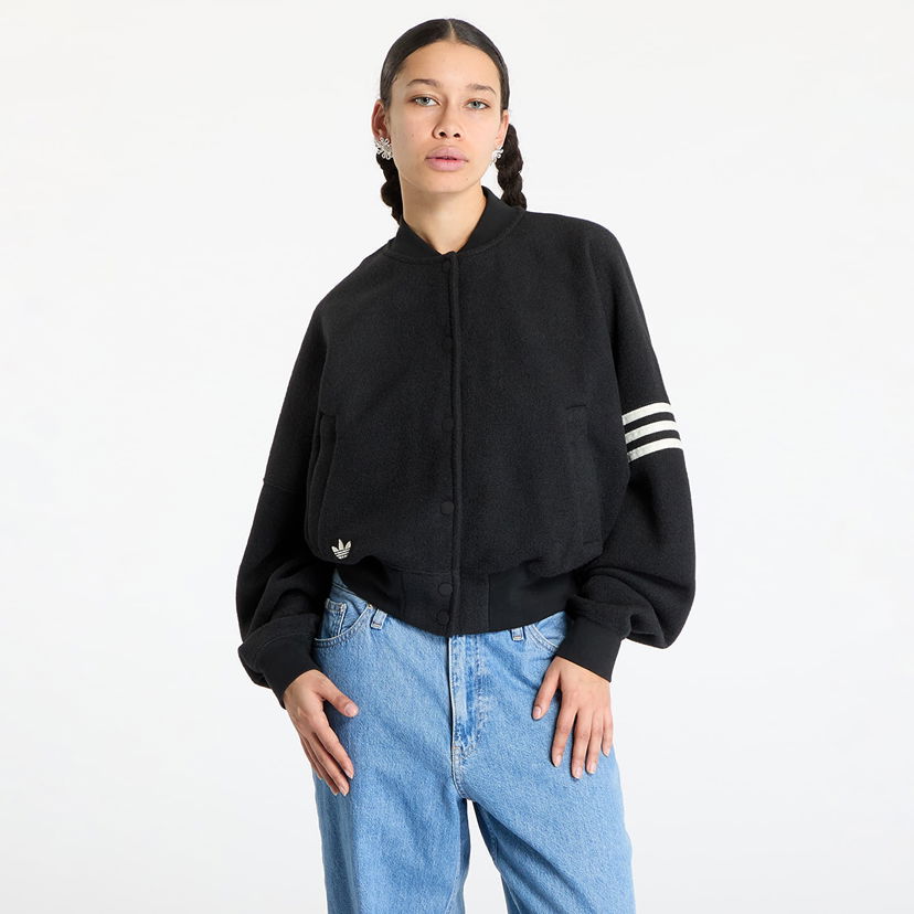 Bomber jakna adidas Originals Neuclassics Boucle Bomber Jacket Crna | JI8525