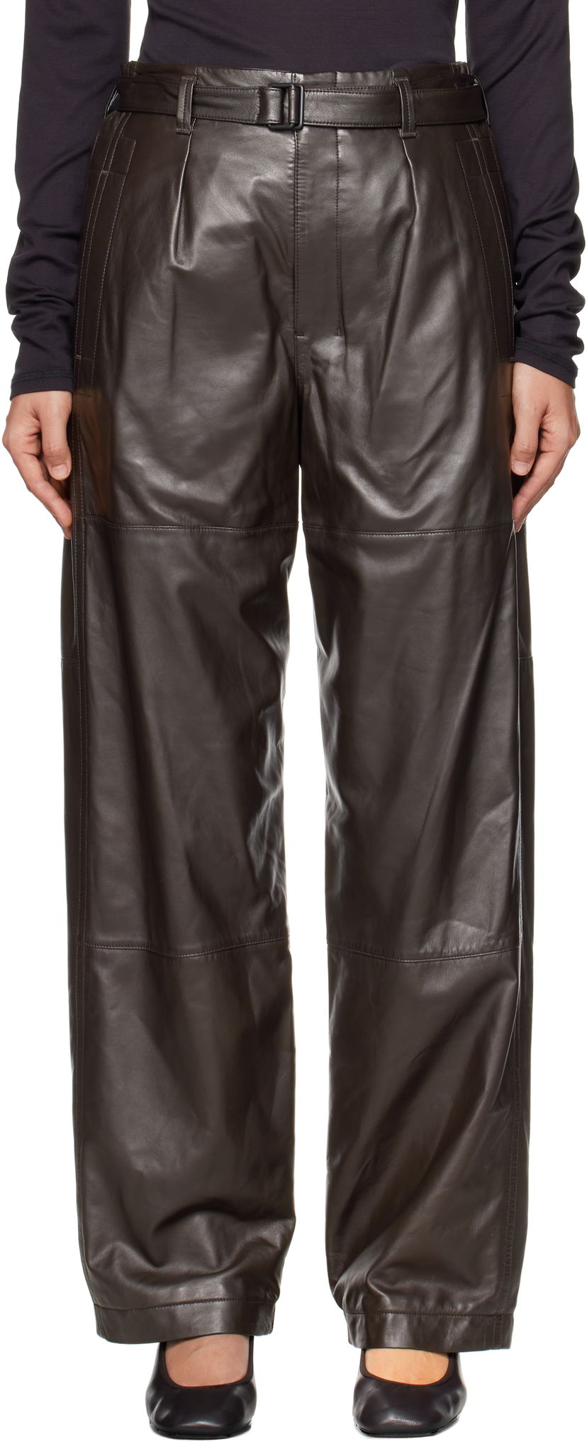 Hlače LEMAIRE Drawstring Parachute Pants Crna | PA1145 LL0094