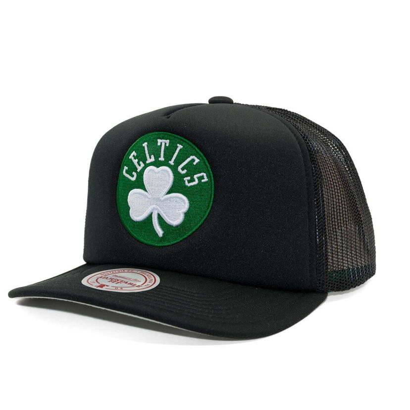 Kapa Mitchell & Ness Mitchell & Ness Hidden Trucker Hat Boston Celtics Crna | HT11408-BCEBLCK