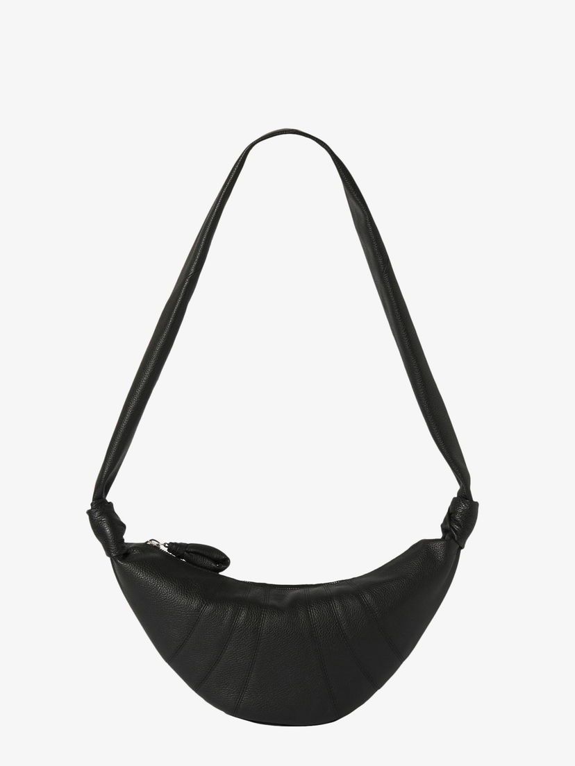Torba za rame LEMAIRE Lemaire Small Croissant Knotted Shoulder Bag Crna | BG0003LL0018BK999