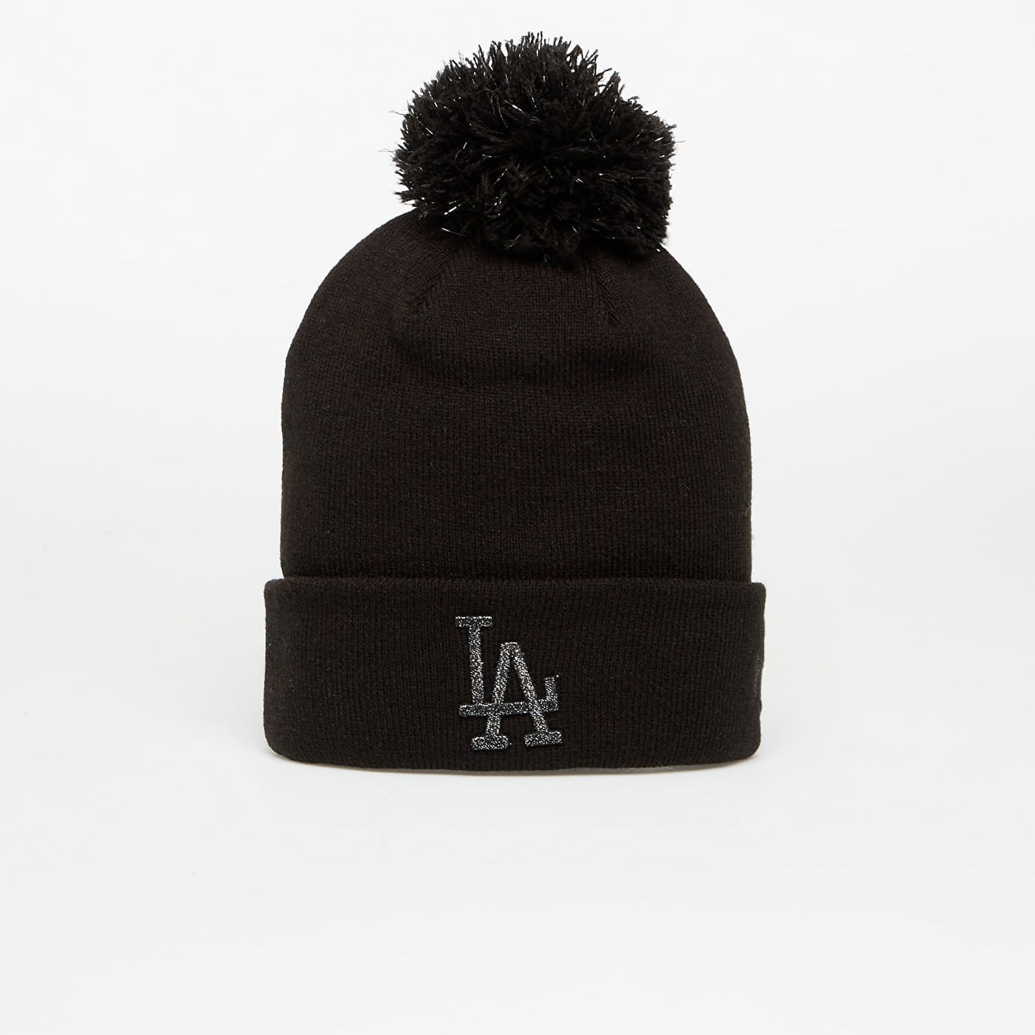 Kapica New Era Los Angeles Dodgers MLB Knit Medium Metallic Bobble Beanie Crna | 60691350, 0