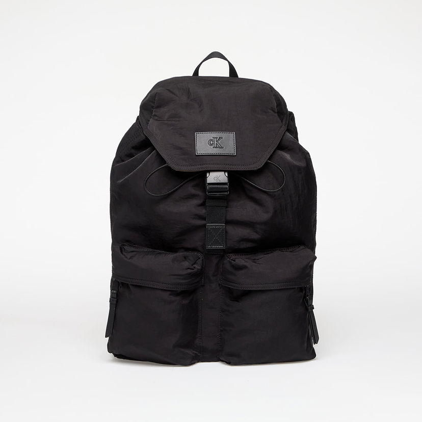 Ruksak CALVIN KLEIN Calvin Klein Jeans Metro Nylon Flap Backpack Crna | LV04G3085G UB1