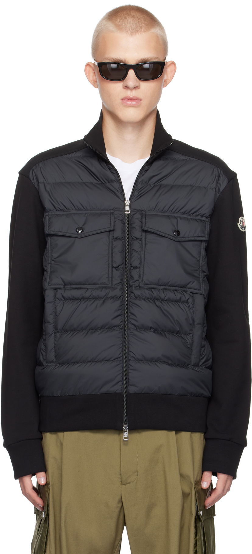 Pernata jakna Moncler Zip Up Down Jacket Crna | J20918G0003389AHS
