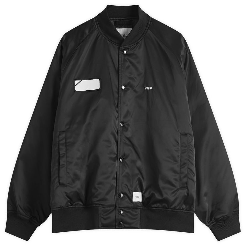 Bomber jakna WTAPS Black 11 Team Jacket Crna | 242TQDT-JKM05-BLK