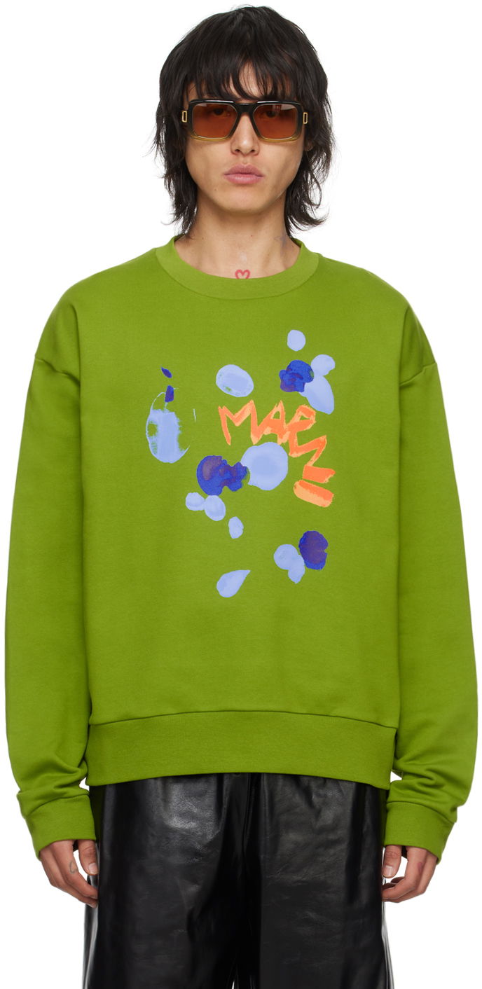 Dukserice Marni Kiwi Sweatshirt Zelena | FUMU0074PE USCW17