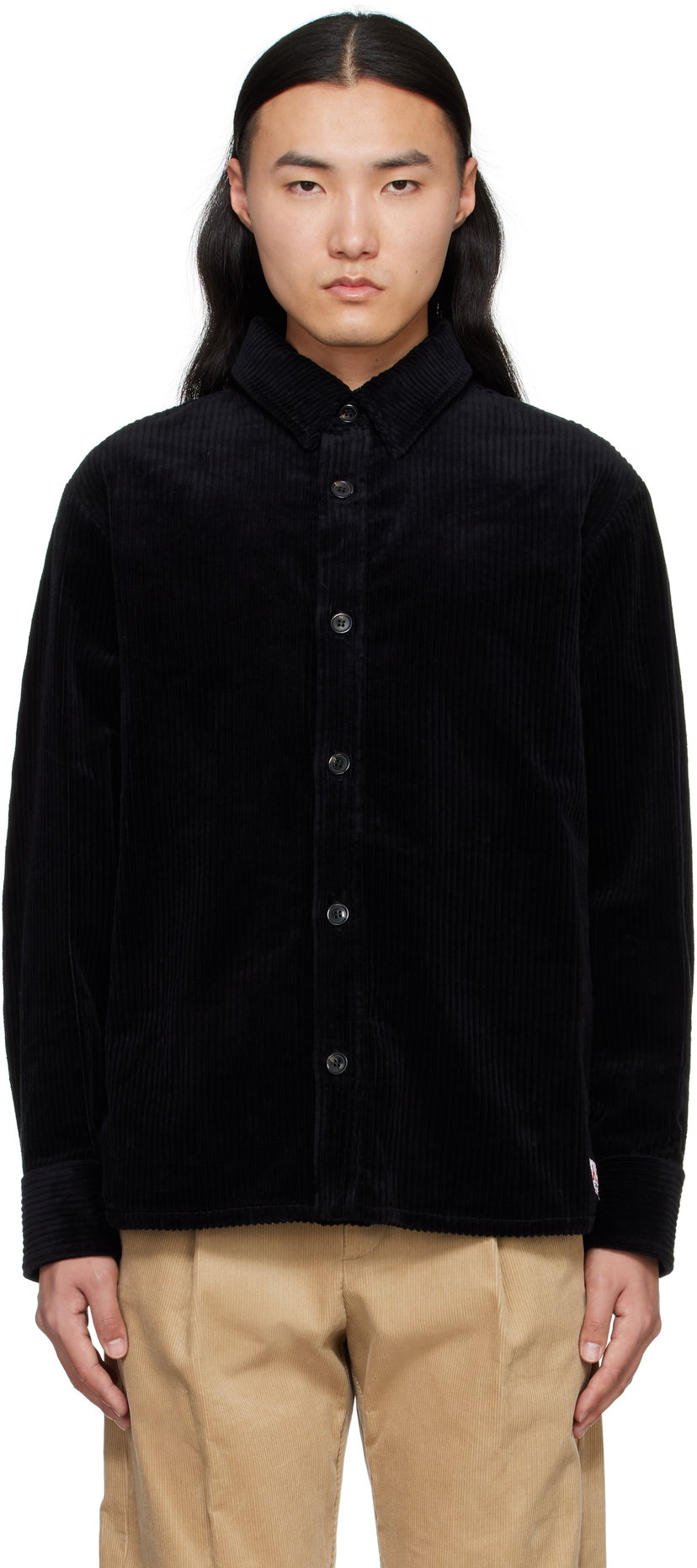 Košulja A.P.C. A.P.C. Boris Corduroy Overshirt Crna | COHDW-H02811